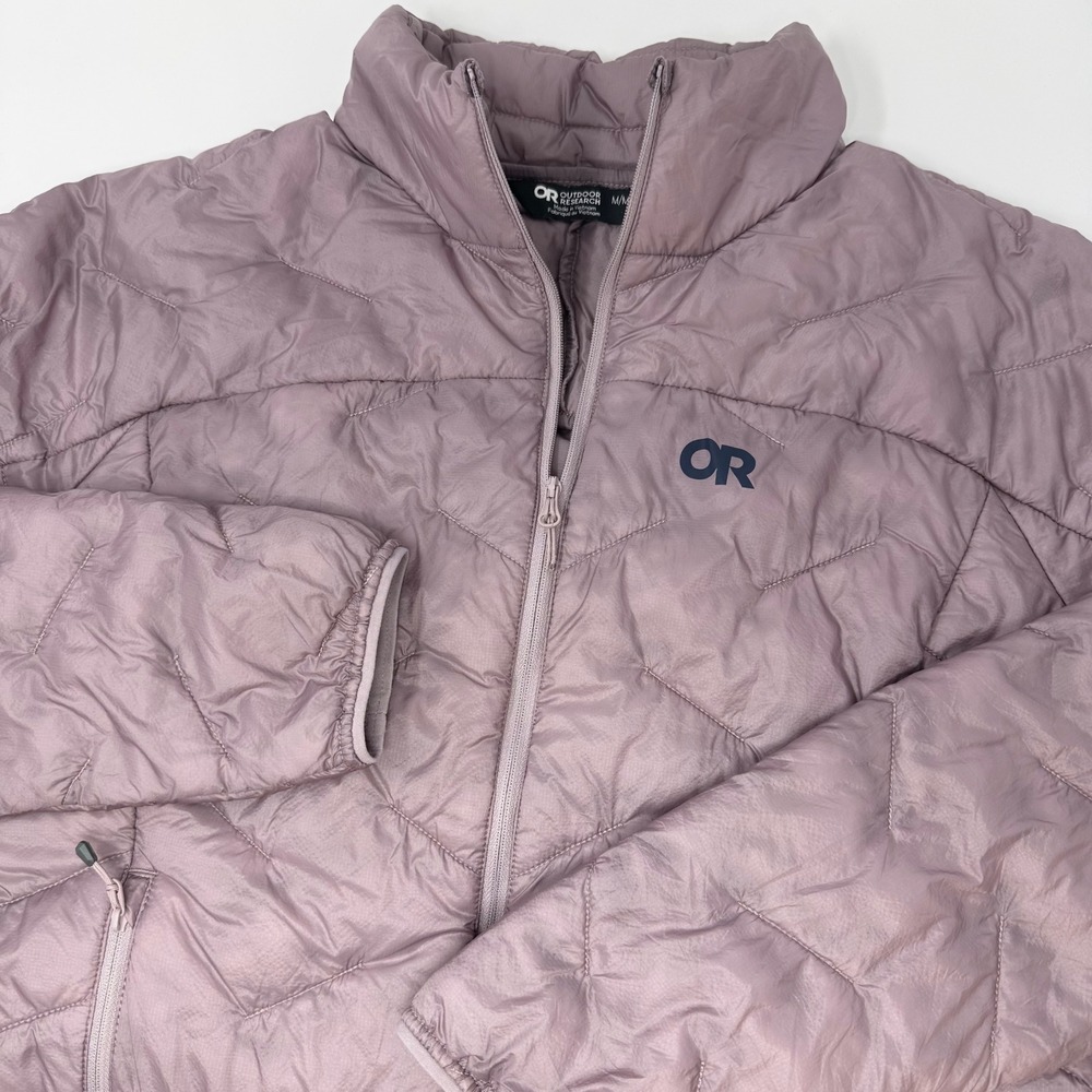 Outdoor Research SuperStrand LT Jacket Mauve Pink Quilted Puffer Womens Medium